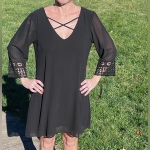 NWT Black ‘Want and Need’ dress, sz Medium